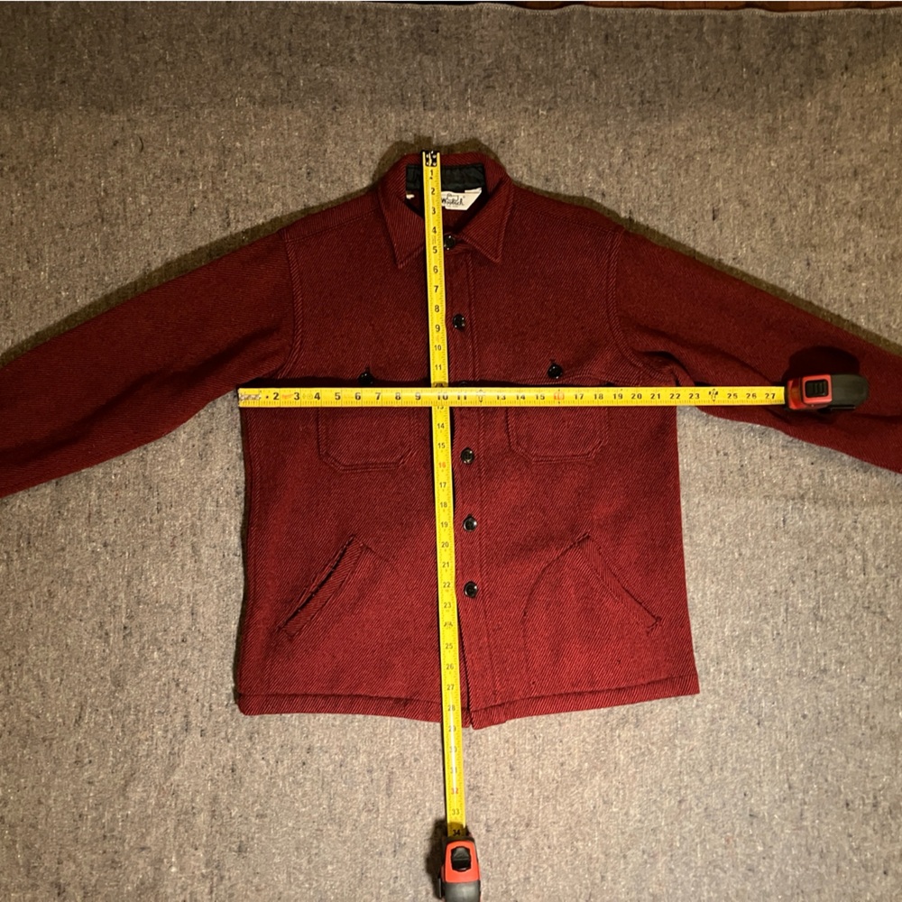 Men's Woolrich Red twill Shirt Jacket